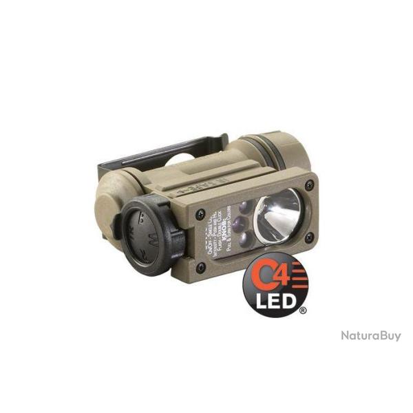 Lampe Streamlight Sidewinder Compact II Militaire + Clip de Casque / Pile CR23 - Coyote