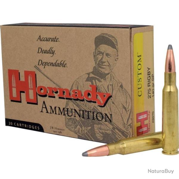 Balles Hornady Custom 275 Rigby 140GR SP