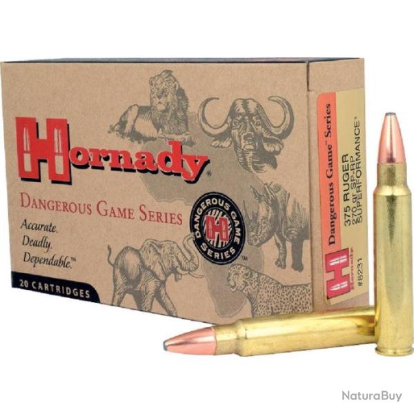 Balles Hornady Dangerous Game SP-RP - Cal. 375 Ruger