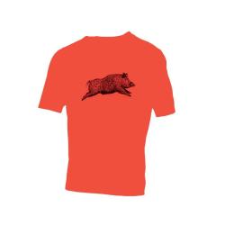 T Shirt enfant Treeland sanglier Vert Orange