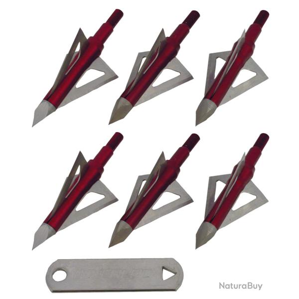 Lames de Chasse Europ-Arm Cibex - 100 grains / Rouge - Par 6