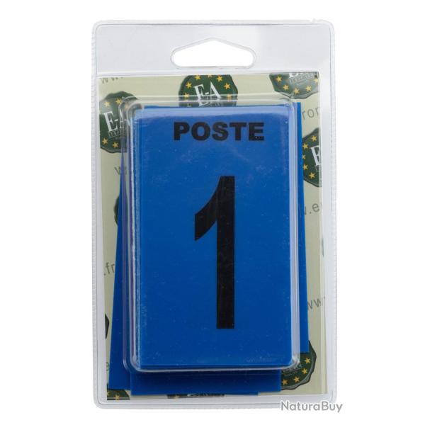 Lot de 27 plaques Europ-Arm Postes de Chasse - 10X8cm - Bleu