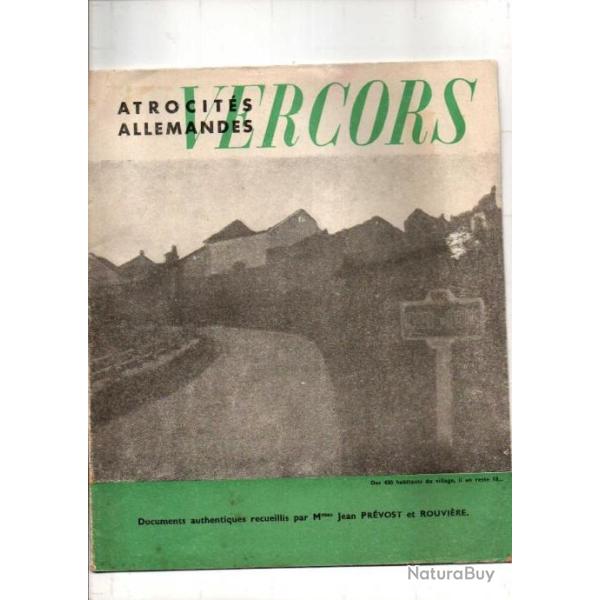 atrocit�s allemandes vercors 1945 plaquette