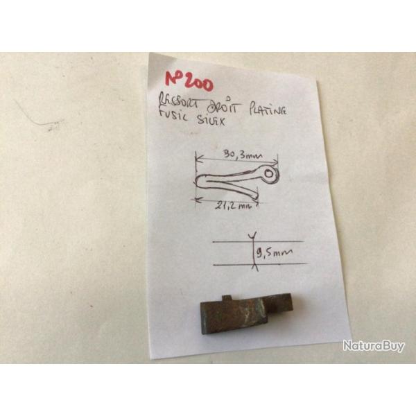 VENDU PAR LE-CUIRASSIER N200 RESSORT  DE PLATINE DE FUSILS  RGLEMENTAIRES TYPE 1822 AN9 DIVERS