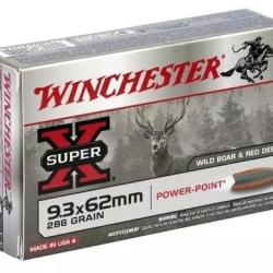 Cartouches Winchester Power Point calibre 9.3X62 286 gr 18.5g