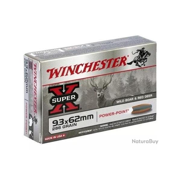 Cartouches Winchester Power Point calibre 9.3X62 286 gr 18.5g