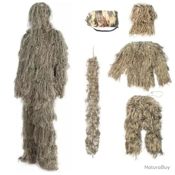 3D Ghillie Suit Couleur Camouflage Desert - LIVRAISON GRATUITE !!