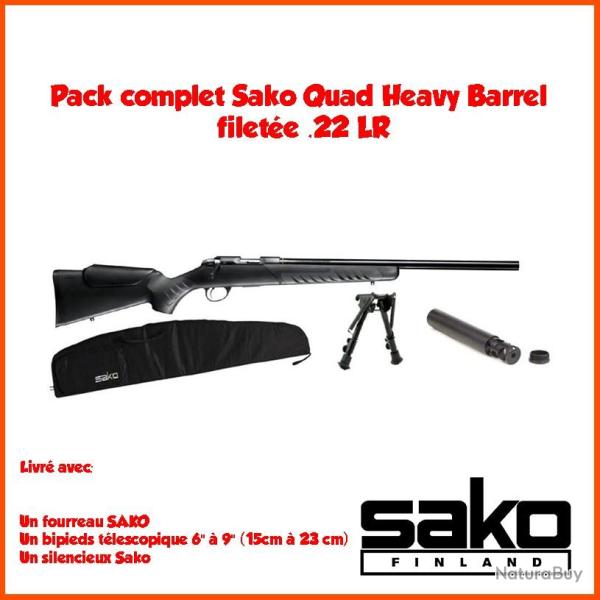 Pack complet Sako Quad Heavy Barrel filet�e .22 LR
