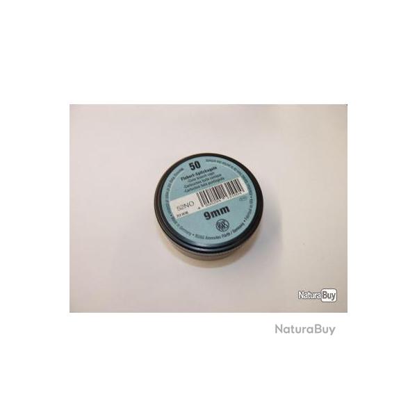 RWS Cartouches balles coniques Cal.9mm flobert boite de 50