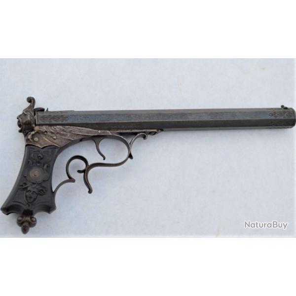 RARISSIME PISTOLET DELVIGNE Calibre 22 FLOBERT VERS 1860 - France XIX� France Tr�s bon XIX eme Civil