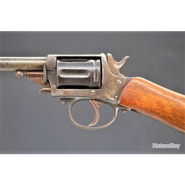 RARE voir UNIQUE CARABINE REVOLVER BULL DOG 22LR par Wertz Pierre  Lige Calibre 22 LR - Belgique X