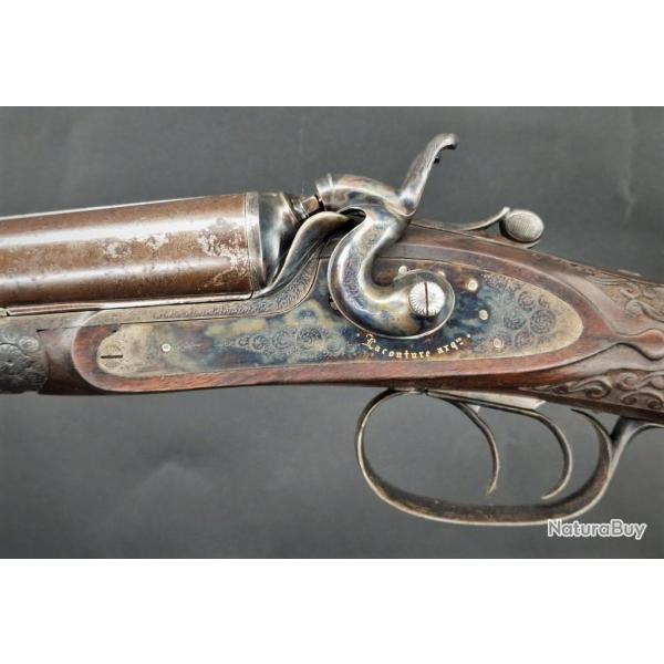 FUSIL DE CHASSE DE LUXE A CHIENS EXTERIEURS SYSTEME PREYNAT SAINT ETIENNE LACOUTURE � Lyon CALIBRE 1