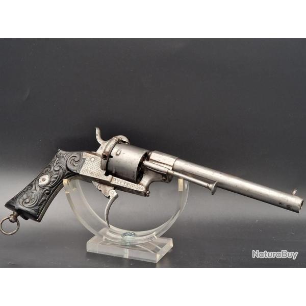 REVOLVER LEFAUCHEUX BREVETE double action CALIBRE 9mm A BROCHE - Belgique XIX� France Tr�s bon XIX e