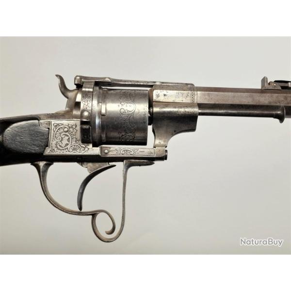 CARABINE REVOLVER LEFAUCHEUX par PIRLOT FRERES � LIEGE CALIBRE 11mm MAS 1873 PERCUSSION CENTRALE Tr�