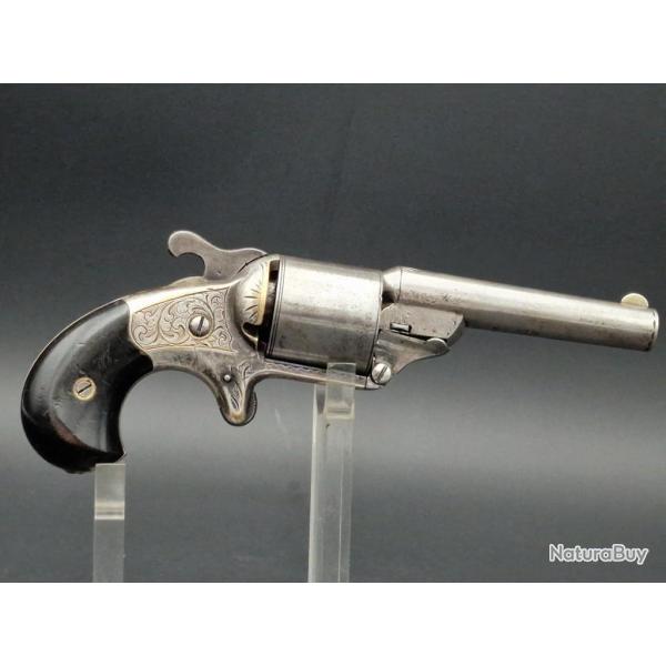 MOORE PATENT FIREARMS COMPANY FRONT LOADING REVOLVER 1864 Calibre 32 TEAT-FIRE - USA XIX� Tr�s bon  