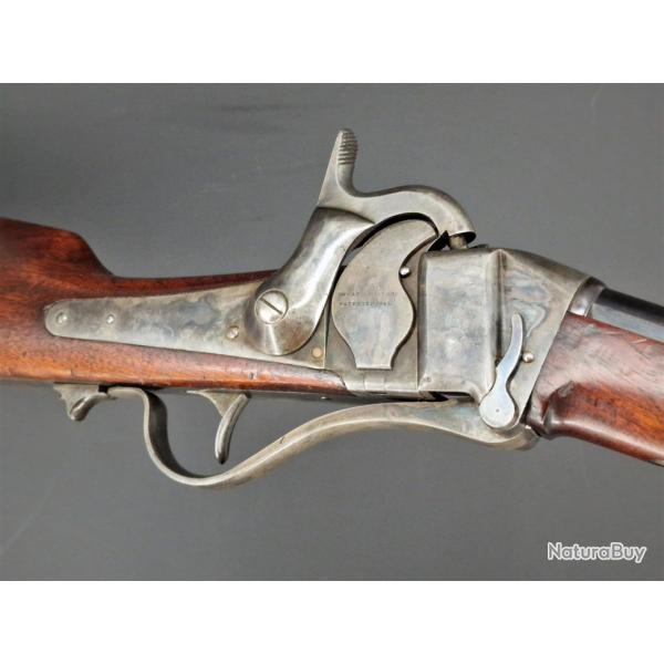 RARE MODELE DE CARABINE DE SELLE SHARPS 1855 BRITISH MILITARY CONTRACT CALIBRE 52 PERCUSSION - USA X