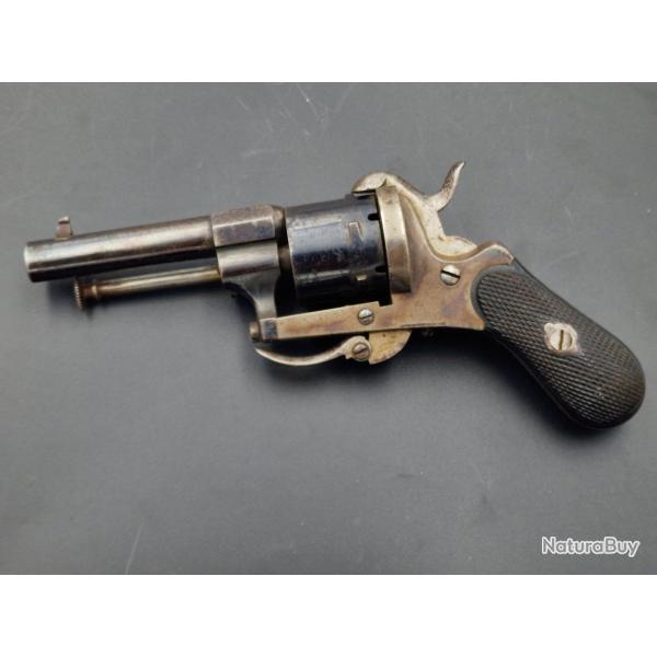 PETIT REVOLVER DE SAC CALIBRE 5MM A BROCHE LEFAUCHEUX - BELGIQUE XIX Trs bon  XIX eme Belgique Cat