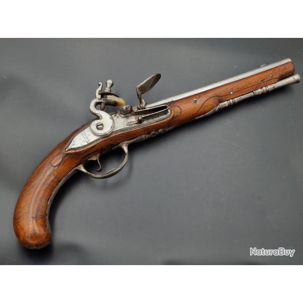 PISTOLET A SILEX de CHARLES FROMENT A ERLANG 1657-1722 NUREMBERG FRANCONNIE ALLEMAGNE XVII Trs bon