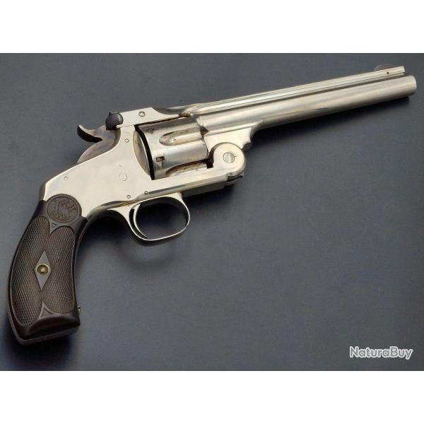 REVOLVER SMITH & WESSON NEW MODEL N�3 TARGET Calibre 32 - 44 SIMPLE ACTION N� 75 - USA XIX� Tr�s bon