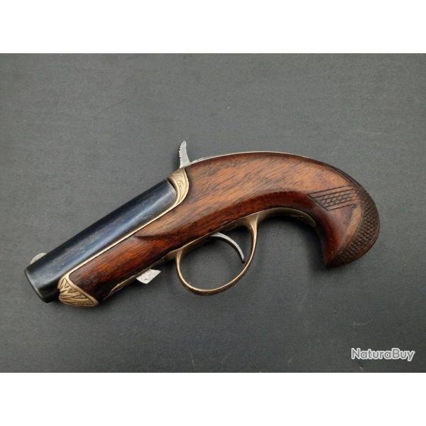 PISTOLET DERINGER WILLIAMSON PATENT 1866 NEW YORK CALIBRE 41 RF - USA XIX� Tr�s bon U.S.A. XIX eme C