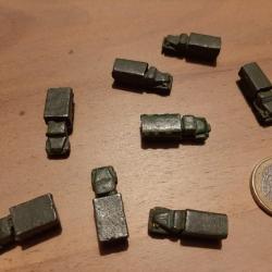 Rarissime ! 8 camions militaires miniatures pour carte &eacute;tat majore US ou Allemand 2&egrave;me GM