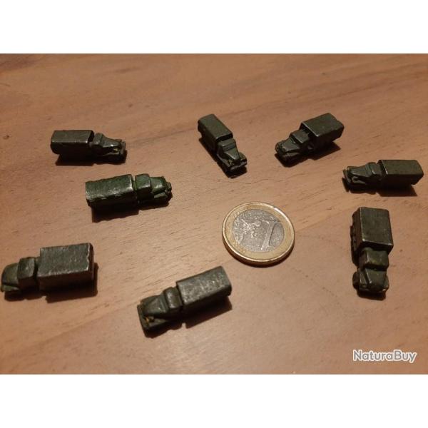 Rarissime ! 8 camions militaires miniatures pour carte �tat majore US ou Allemand 2�me GM
