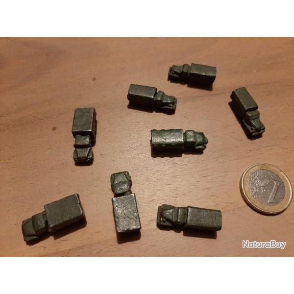 Rarissime ! 8 camions militaires miniatures pour carte �tat majore US ou Allemand 2�me GM