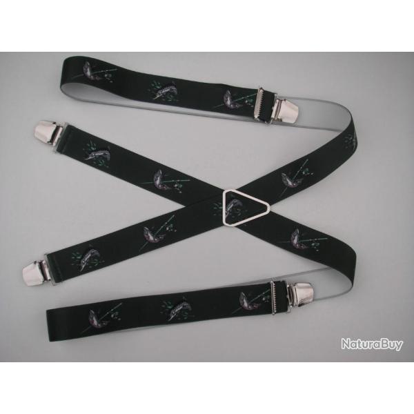 Bretelles fantaisies  motifs brochets