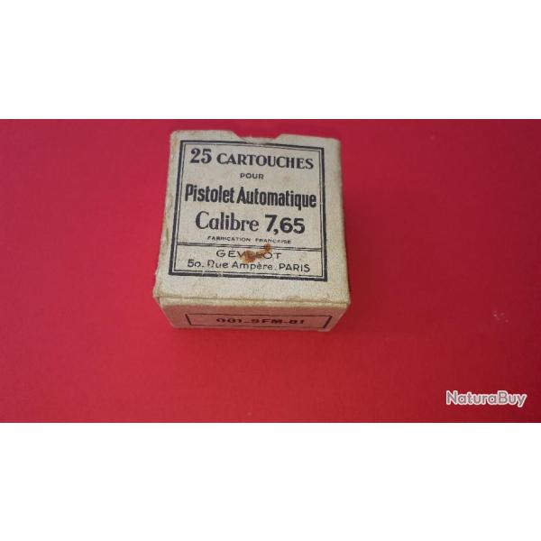 Boite vide Gevelot 25 cartouches 7.65 - Ref 001-SFM-81 -