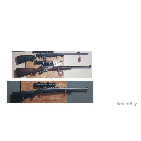 lot de 4 supports muraux pour carabines et fusil