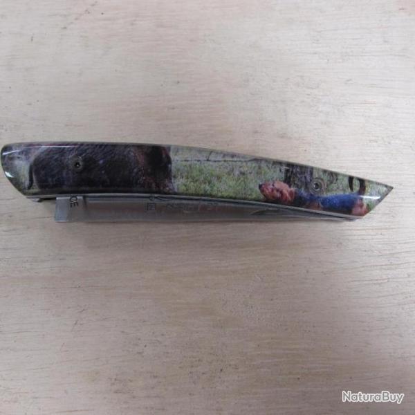 Couteau de poche LE THIERS par LOCAU "Sanglier au ferme"