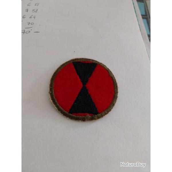 Patch arm�e us 7th INFANTRY DIVISION WW2 ORIGINAL