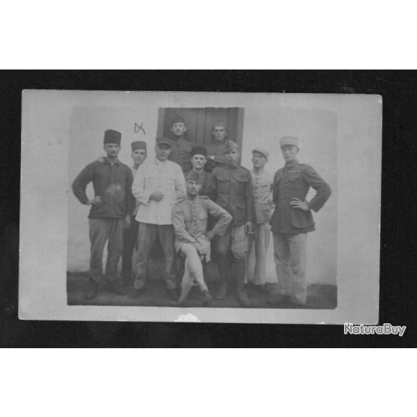 groupe de militaires dont zouaves 1924  carte photo militaire non situ�e