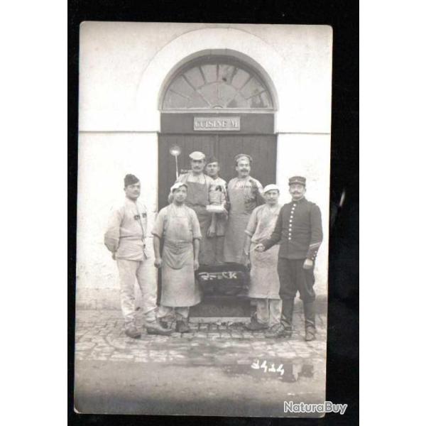 groupe de cuisinier escadron , 5e r�giment cuirassiers tours? carte photo militaire non situ�e