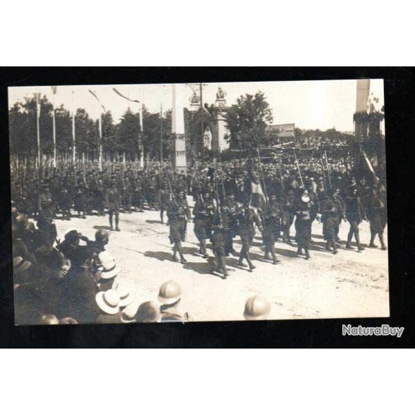 d�fil� de la victoire 14 juillet 1919 12 les tch�coslovaques carte photo les f�tes de la victoire