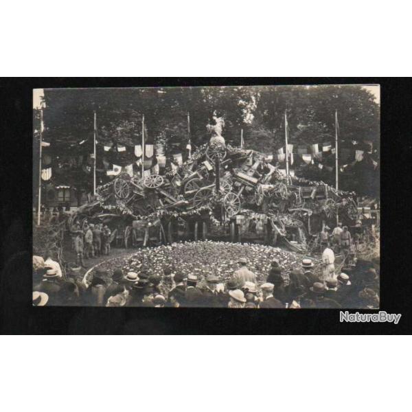 d�fil� de la victoire 14 juillet 1919 3 le coq combattant carte photo les f�tes de la victoire