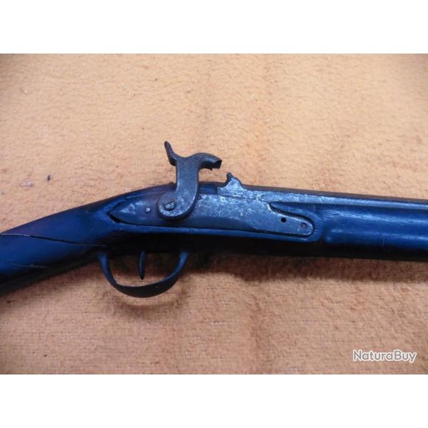Fusil  silex transform  percussion - vers les annes 1870 - Mono canon