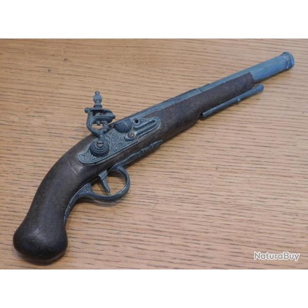reproduction pistolet � poudre de pirate Hadley 1760 London Flintlock Pistol MADE iN SPAIN espagne