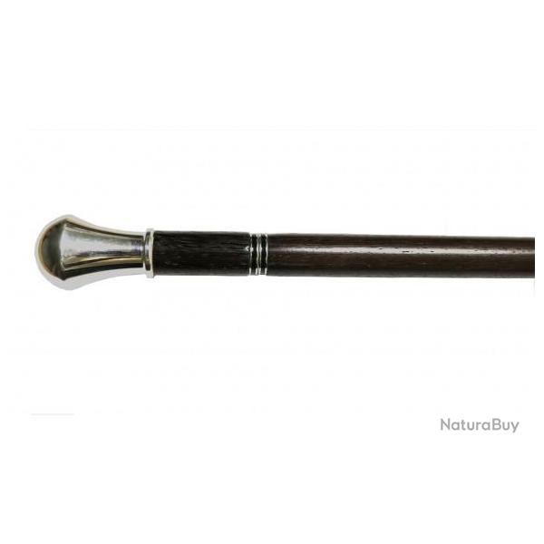 Canne �p�e ouverture assist�e pommeau en m�tal argent� - f�t en stamina