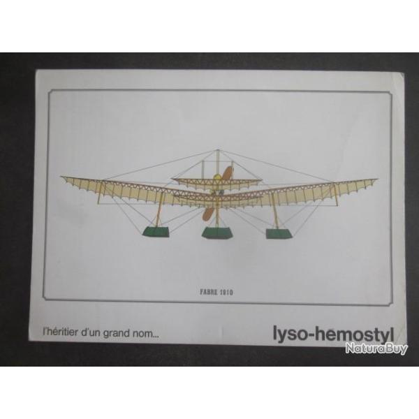 5 AVIONS PUB PHARMACEUTIQUE LYSO HEMOSTYL MILIEU ANNEES 60 LOT 2