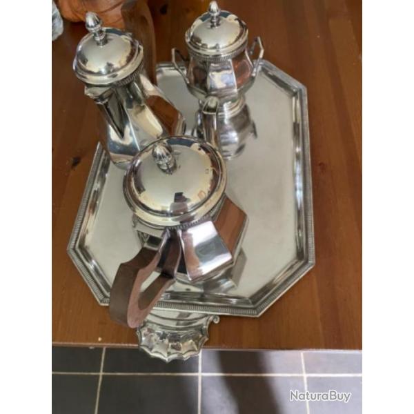 Service � th� et caf� Christofle Galliaen m�tal argent�