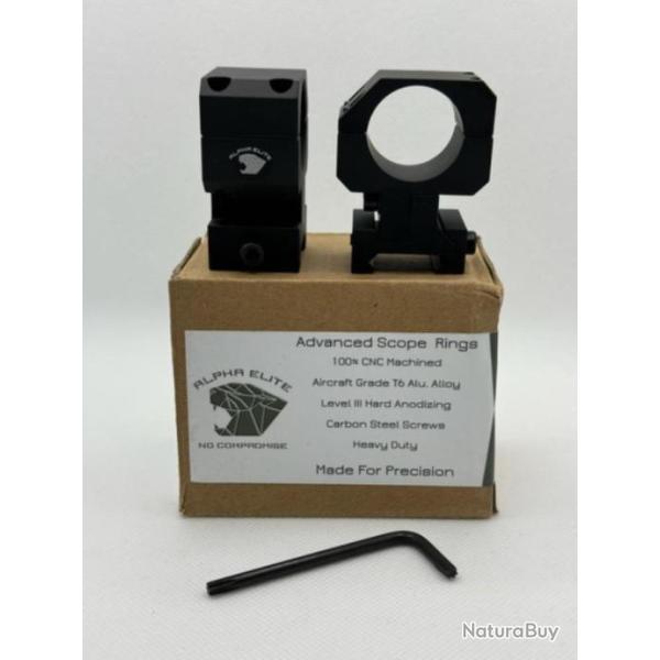 Colliers Alpha �lite 25,4mm pour rail de 21mm r�glables en hauteur, 12 niveaux