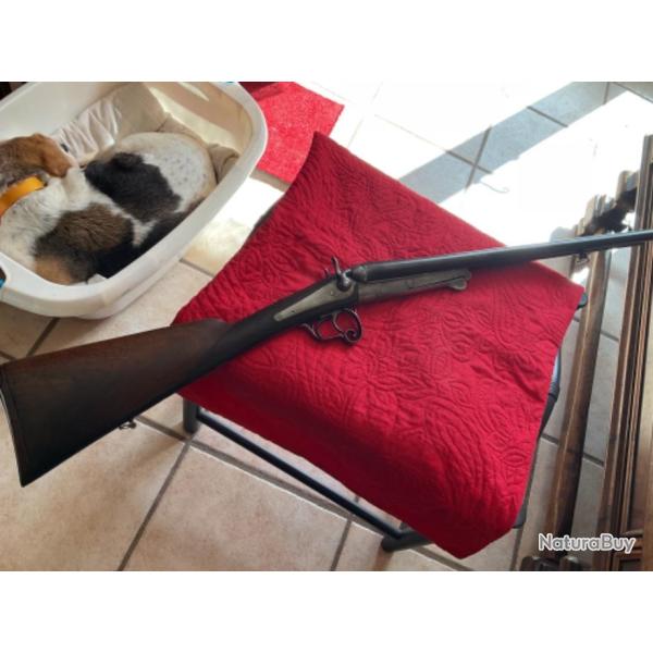 Fusil � chiens ext�rieurs, calibre 16 coach gun, chambrage, 65 mm, pas de prix de r�serve.