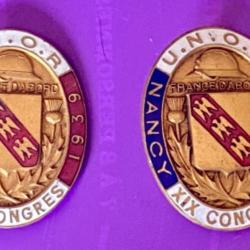 Lot d'insignes venant de Nancy, de 1938 &agrave; 1965, &agrave; bas prix car certaines Rares et de Valeur !