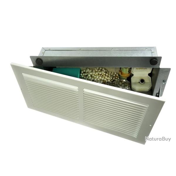 Coffre fort mural cach� Secret Grille d'a�ration en plein coffre fort Plaque Aimant�e