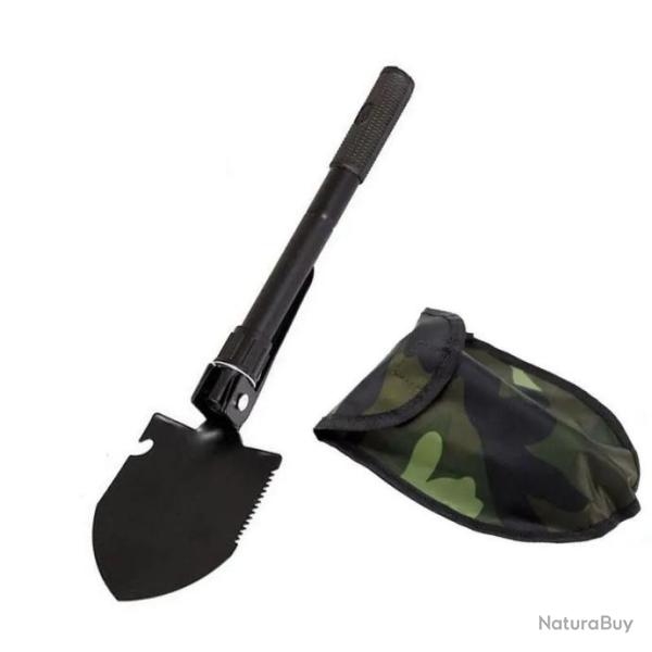 Pelle Militaire Pliante Multifonction Hache Pioche Camping P�che Chasse Plein Air �tui Transport Fac