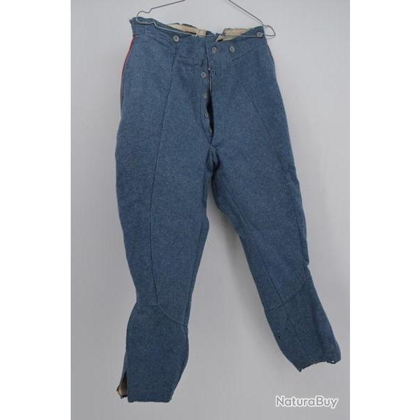 PANTALON - CULOTTE TROUPE ARTILLERIE MONTEE Mod�le 1915 Bh dat� 1918 - France 1er GM Reglo France Bo