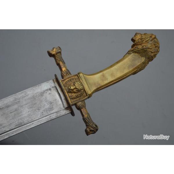 IMPOSANT et LARGE SABRE DE SAPEURS DES REGIMENTS SUISSES - France RESTAURATION 1815 - 1830 Reglo Fra