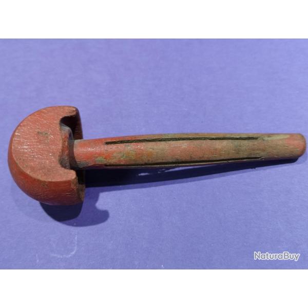 TAUPION BOUCHON CANON FUSIL GRAS CHASSEPOT REGLEMENTAIRE en BOIS peint - FRANCE XIX� Reglo France Tr