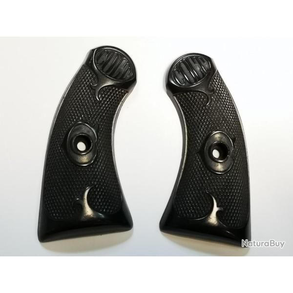 Paire PLAQUETTES COLT 1898 NEW POLICE Cal. 32 � Volutes reproduction r�sine